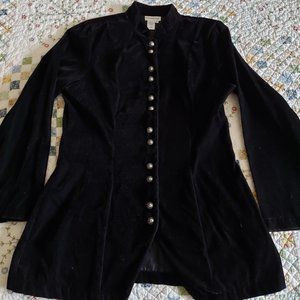 Black Velour Jacket/Shirt